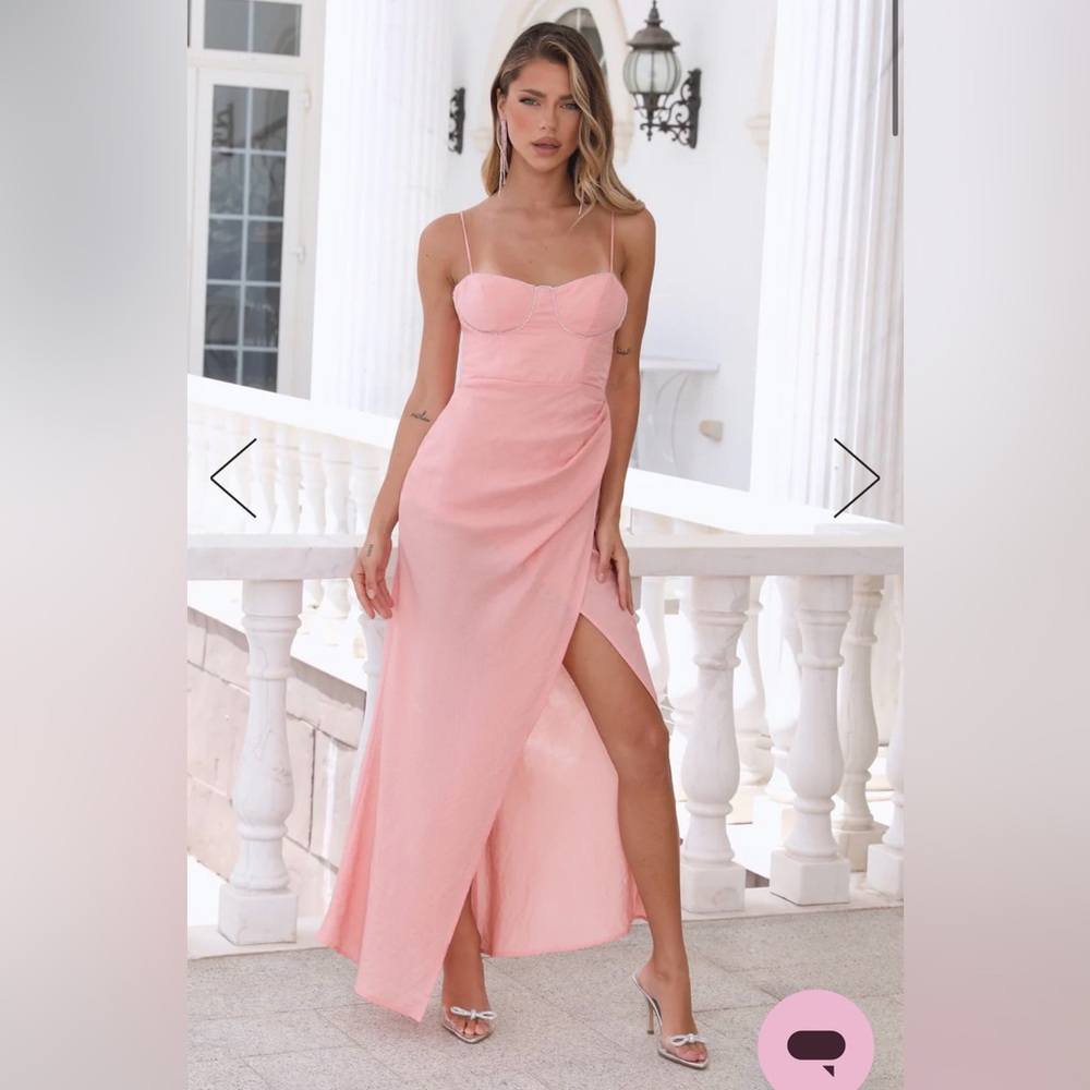 BEST DRESSED LIST MAXI DRESS APRICOT
